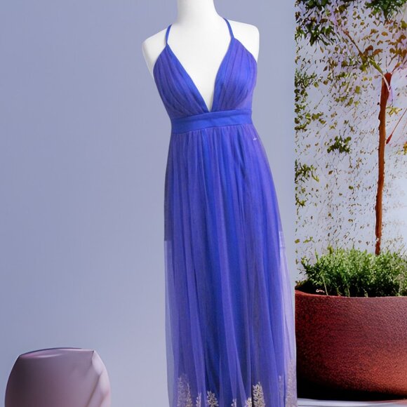 BALANCE LADIES PURPLE PARTY MAXI DRESS NWT